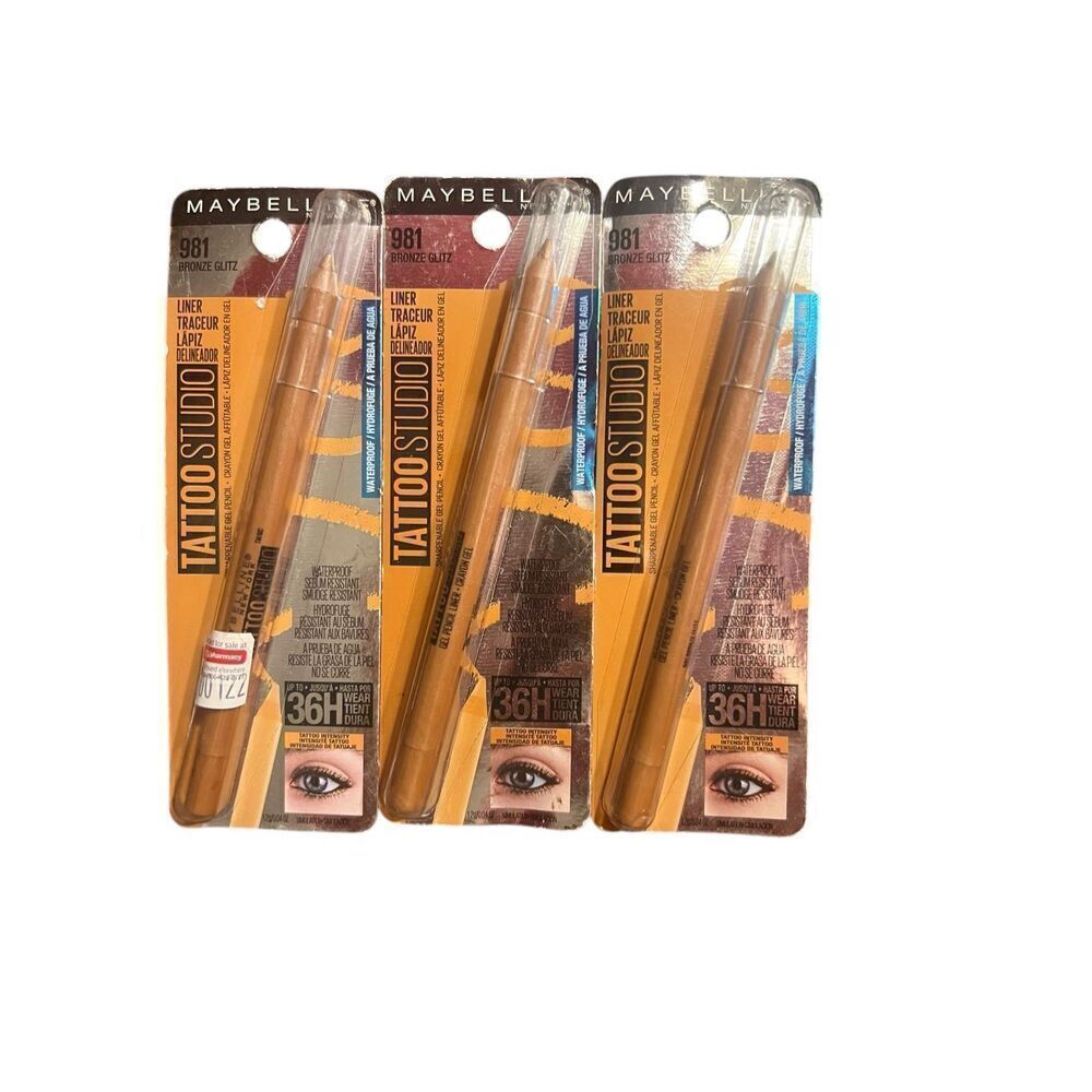 3 MAYBELLINE New York Tattoo Studio Sharpenable Eyeliner Bronze Glitz 981